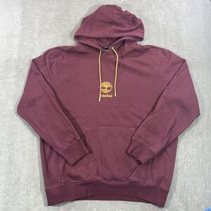 Timberland Men's XL Maroon Regular Fit Pullover Sweatshirt Hoodie